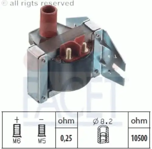 Катушка зажигания FACET 9.6079