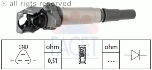 Катушка зажигания FACET 9.6375