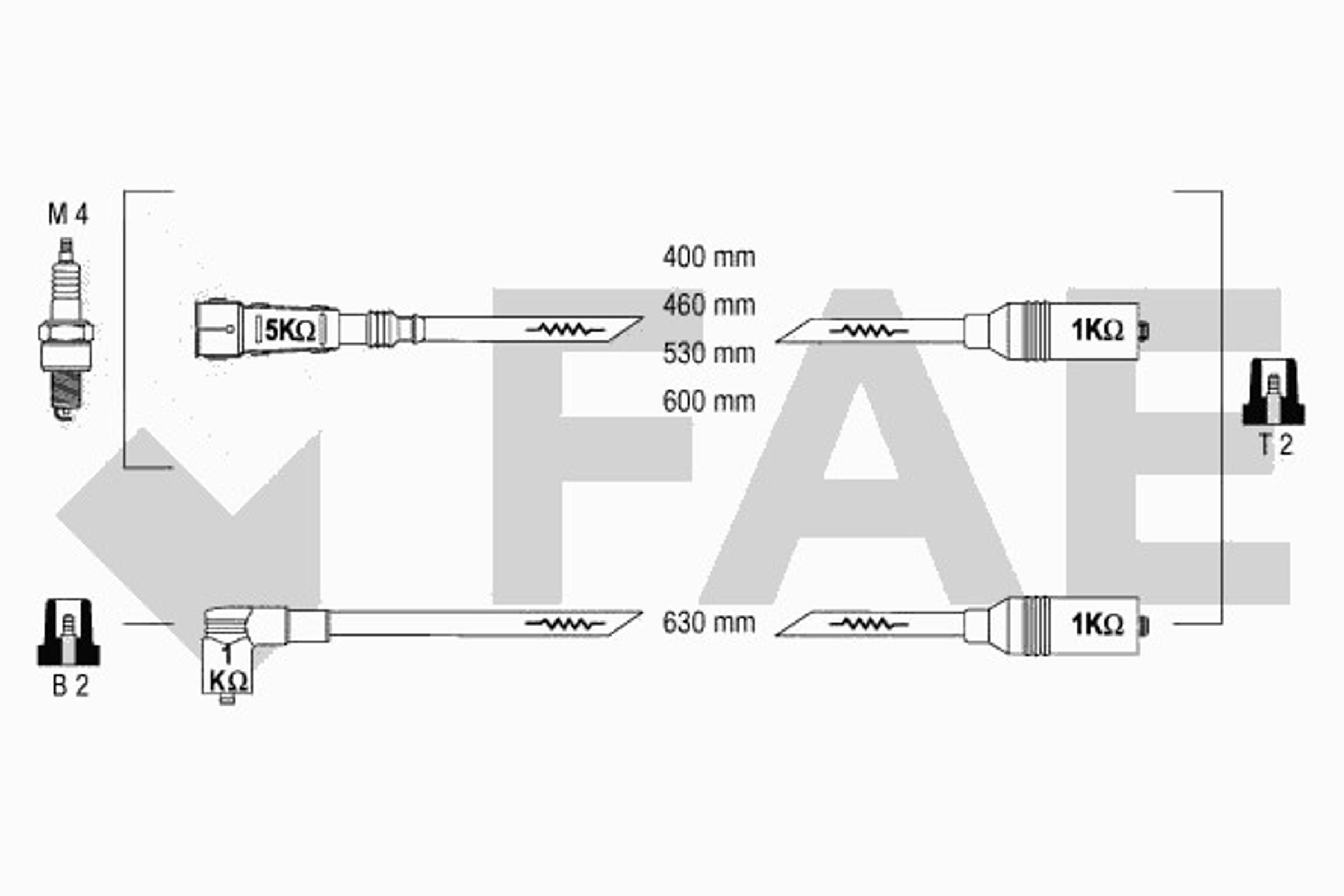 Комплект проводов зажигания FAE 85685