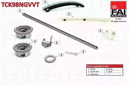 Комплект цели привода распредвала FAI AUTOPARTS TCK98NGVVT