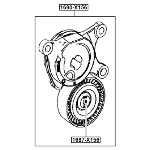 Натяжитель ремня FEBEST 1690-X156