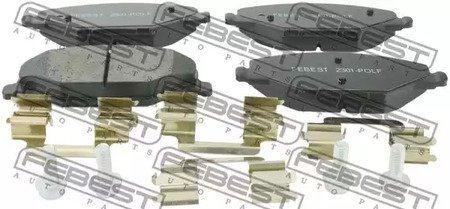 Комплект тормозных колодок дискового тормоза FEBEST 2301-POLF