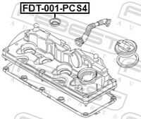 Fdt-001-pcs4 кольцо уплотнительное форсунки впрыска топлива (4 шт. в упаковке) FEBEST FDT-001-PCS4