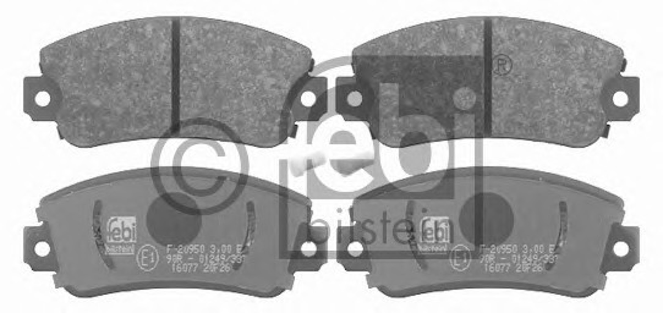 Комплект тормозных колодок дисковый тормоз FEBI BILSTEIN 16077
