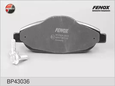 Комплект тормозных колодок дискового тормоза FENOX BP43036