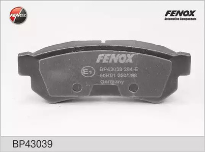 Комплект пластин тормозных колодок FENOX BP43039