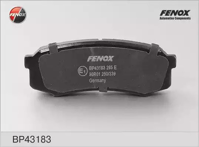 Комплект тормозных колодок дискового тормоз FENOX BP43183