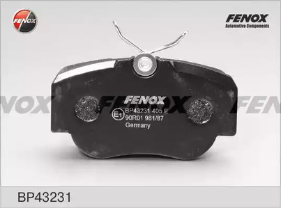 Комплект тормозных колодок дискового тормоза FENOX BP43231