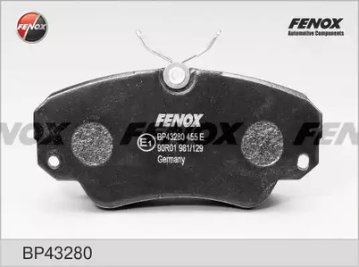 Комплект тормозных колодок дискового тормоза FENOX BP43280