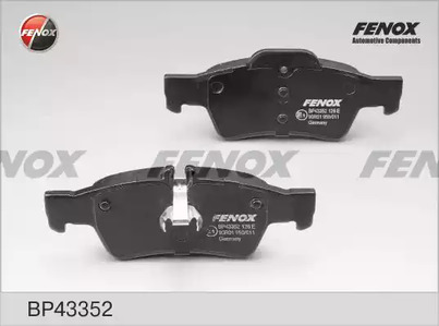 Комплект тормозных колодок дискового тормоза FENOX BP43352