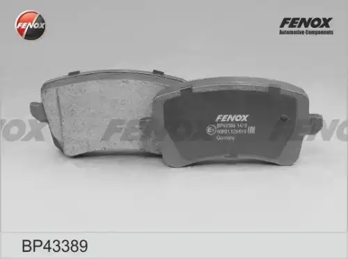 Колодки тормозные дисковые FENOX BP43389