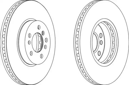Диск тормозной FERODO DDF1256C-1