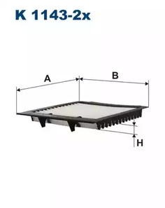 Фильтр воздуха во внутренном пространстве FILTRON K1143-2X