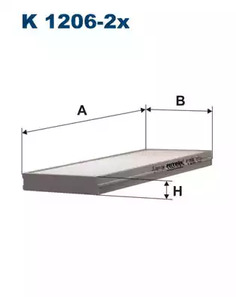 Фильтр воздуха во внутренном пространстве FILTRON K1206-2X