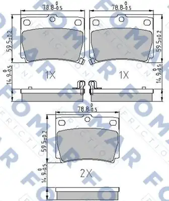 Тормозные колодки FOMAR FRICTION FO 239281