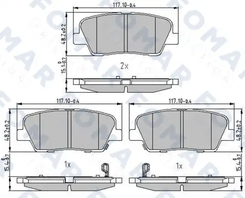 Fo 241481 колодки дисковые задние FOMAR FRICTION FO 241481