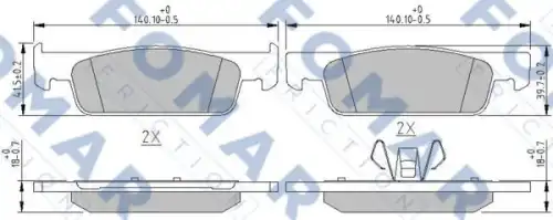 Тормозные колодки FOMAR FRICTION FO 250581