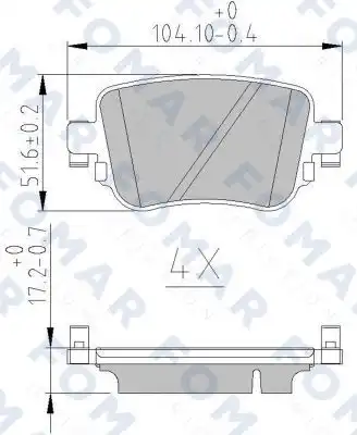 Тормозные колодки FOMAR FRICTION FO 251081