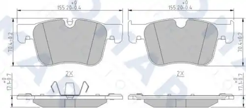 Fo 261481 колодки дисковые передние FOMAR FRICTION FO 261481