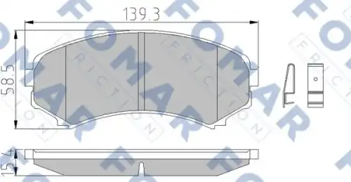 Тормозные колодки FOMAR FRICTION FO 663681