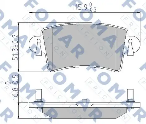 Тормозные колодки FOMAR FRICTION FO 684281