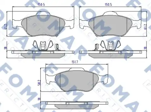 Тормозные колодки FOMAR FRICTION FO 800281