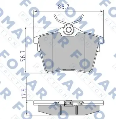 Тормозные колодки FOMAR FRICTION FO 919581