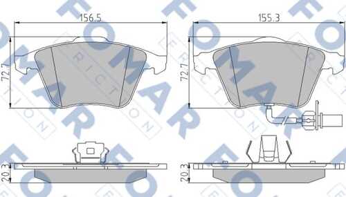 Тормозные колодки FOMAR FRICTION FO 920981