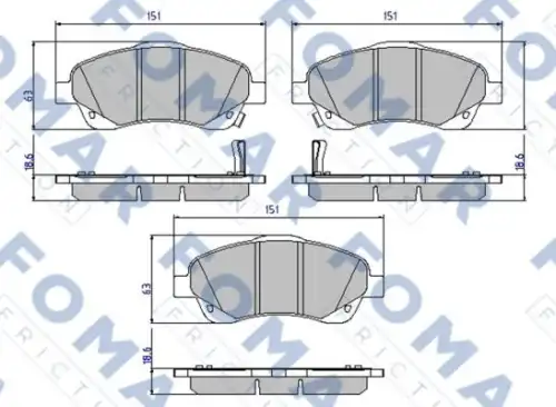 Тормозные колодки FOMAR FRICTION FO 924281