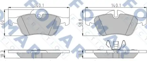 Тормозные колодки FOMAR FRICTION FO 928981