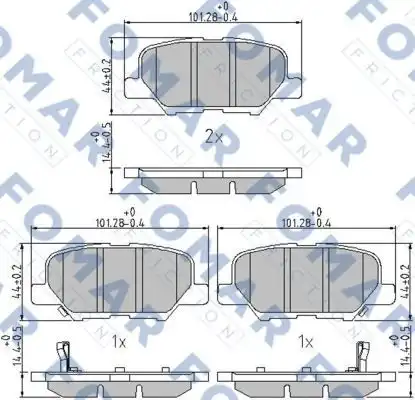 Тормозные колодки FOMAR FRICTION FO249781
