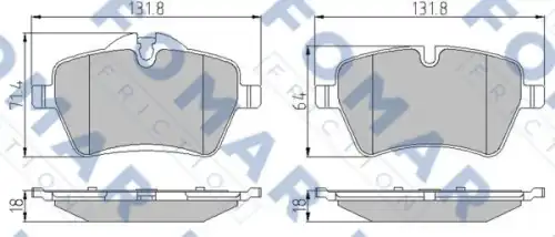 Тормозные колодки FOMAR FRICTION FO844981