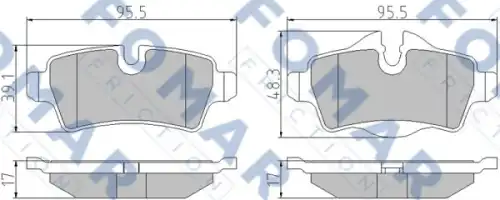 Тормозные колодки FOMAR FRICTION FO845081