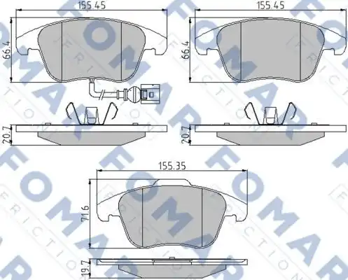 Тормозные колодки FOMAR FRICTION FO862081