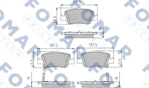 Тормозные колодки FOMAR FRICTION FO862581