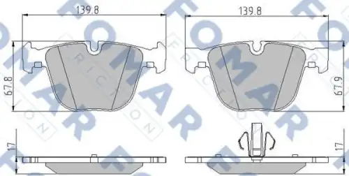 Тормозные колодки FOMAR FRICTION FO895081
