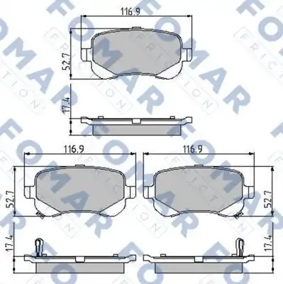Тормозные колодки FOMAR FRICTION FO895581