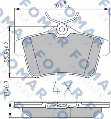 Тормозные колодки FOMAR FRICTION FO896581