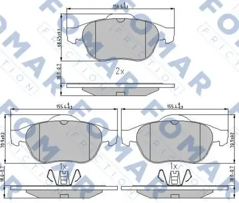 Тормозные колодки FOMAR FRICTION FO897081