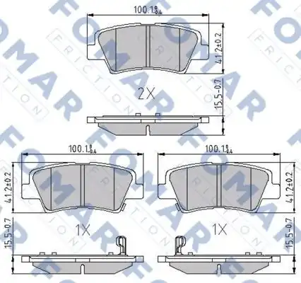 Тормозные колодки FOMAR FRICTION FO899281