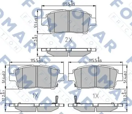 Тормозные колодки FOMAR FRICTION FO909381