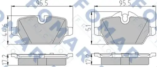 Тормозные колодки FOMAR FRICTION FO928481