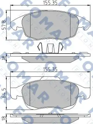 Тормозные колодки FOMAR FRICTION FO929981
