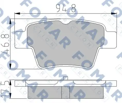 Тормозные колодки FOMAR FRICTION FO930581