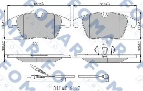 Тормозные колодки FOMAR FRICTION FO996081