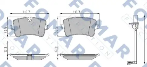 Тормозные колодки FOMAR FRICTION FO998781