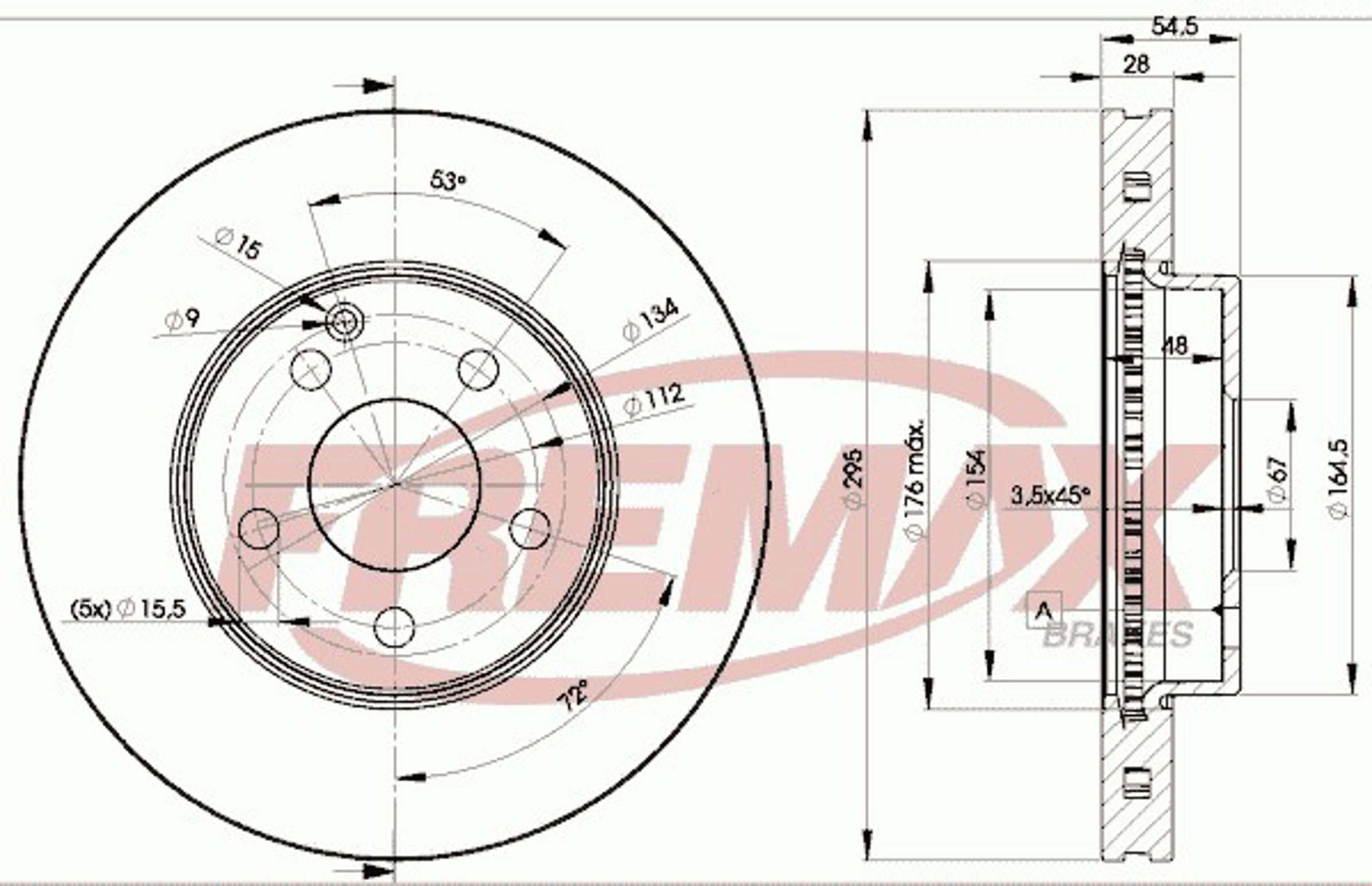 Диск тормозной FREMAX BD-0812