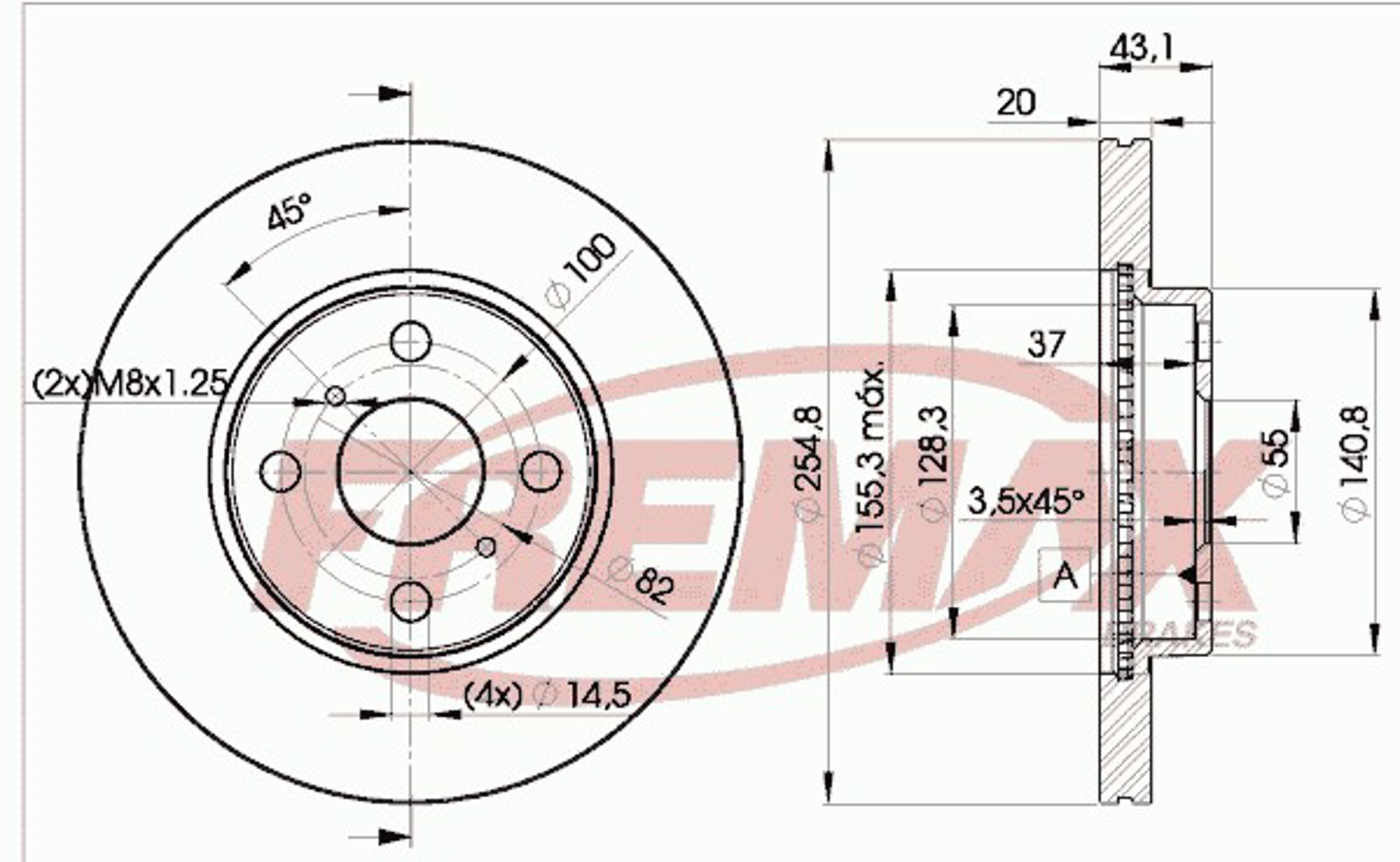 Диск тормозной FREMAX BD-2040