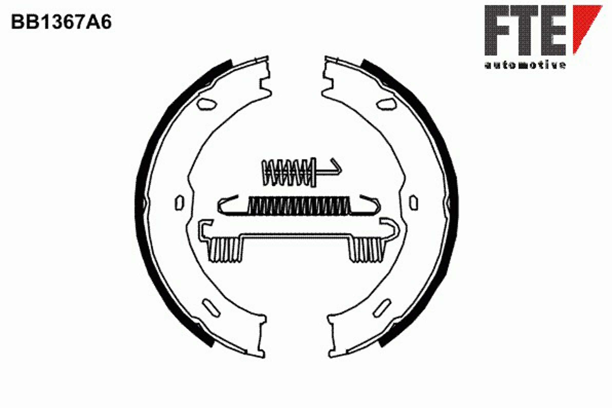 Комплект тормозных колодок стояночная тормозная система FTE BB1367A6