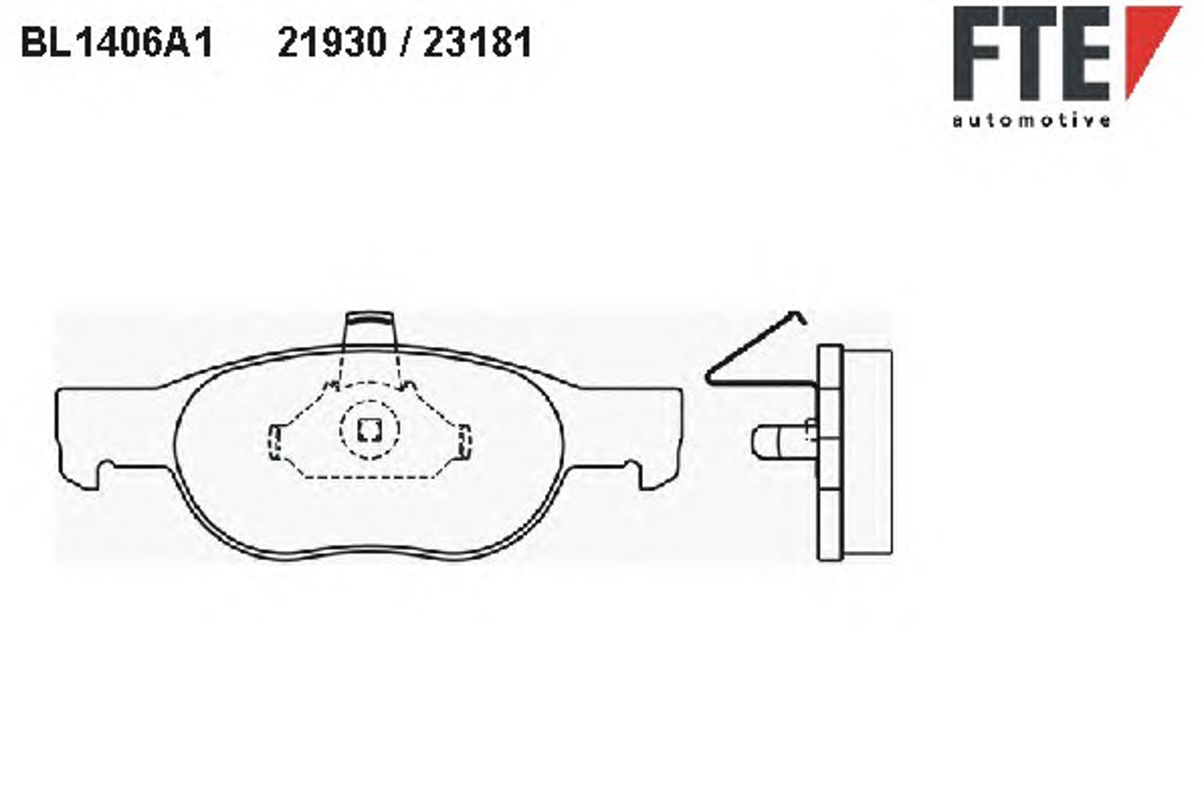 Колодки тормозные дисковые FTE BL1406A1